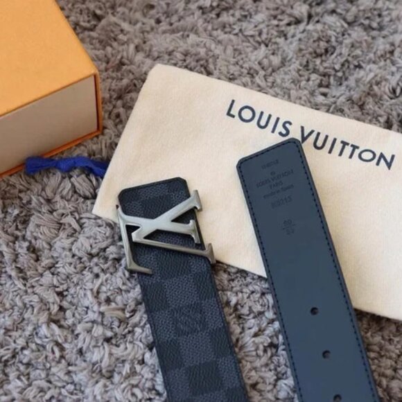 Louis Vuitton Silver Buckle Checkerboard Belt - Picture 1 of 6